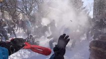 Enjoy a massive snowball fight without being pelted