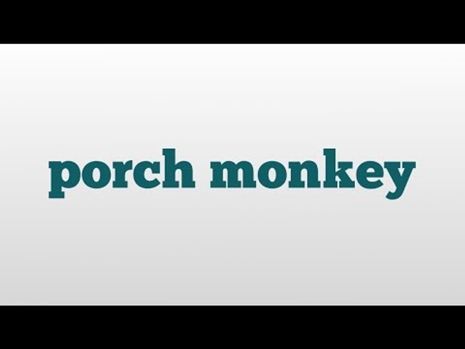 porch monkey meaning and pronunciation video Dailymotion