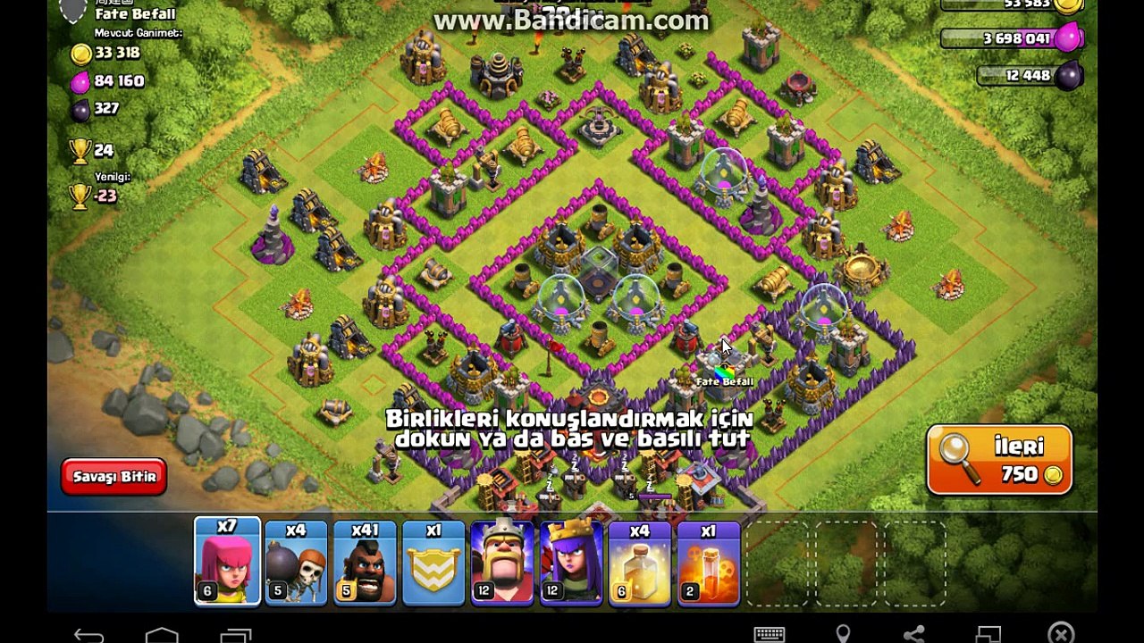 clash of clans 5.seviye binici saldırısı