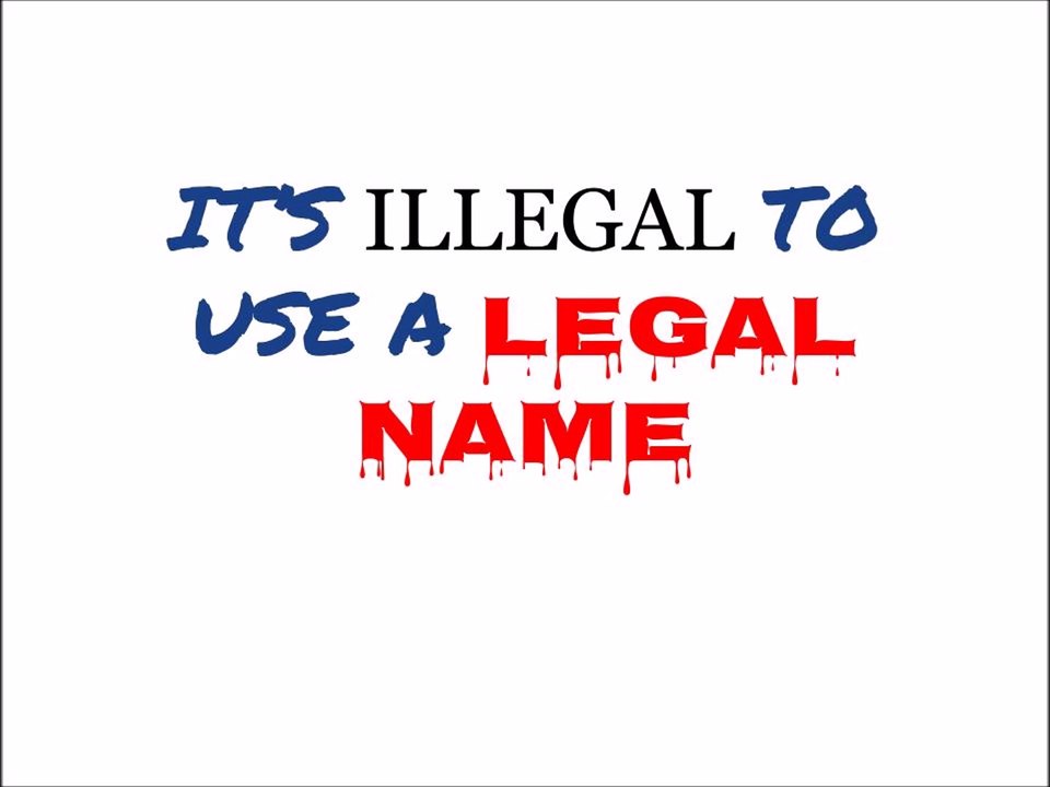 No legal namer abducted.  Trains the police about the legal name fraud:  It is illegal to use a legal name.  Quickly released.