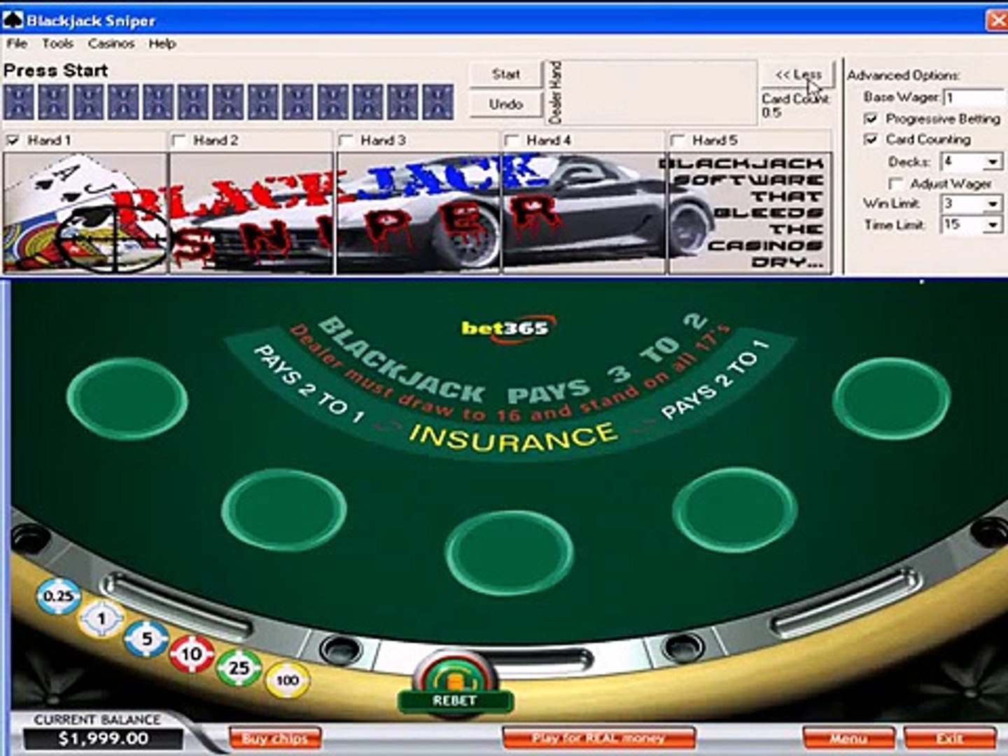 ⁣How to use Blackjack Sniper