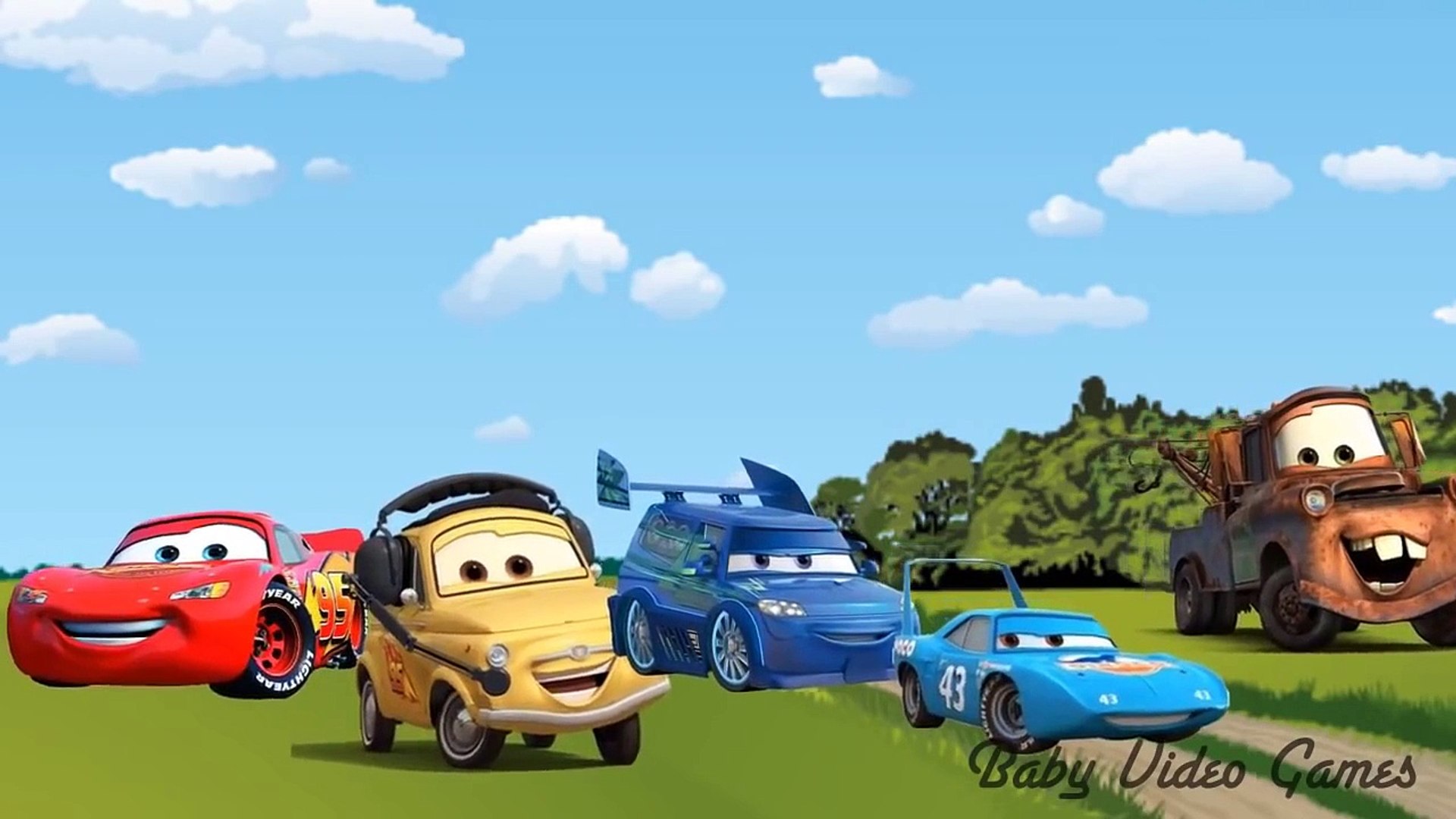 ⁣Finger Family Cars Cars Cartoon Movie for Children Cars Songs