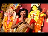 Sushmita Sen and Baba Siddiqui at Bandra Durga Puja