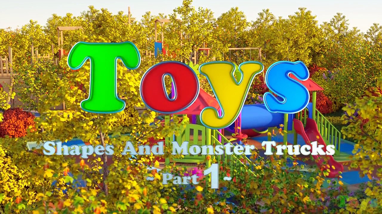 Meet Robo J5 the Robot Learn Shapes And Race Monster Trucks TOYS (Part 1)