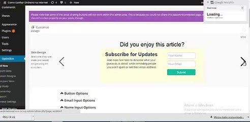 Como Criar uma caixa de subscrição no seu blog com plugin OptinSkin