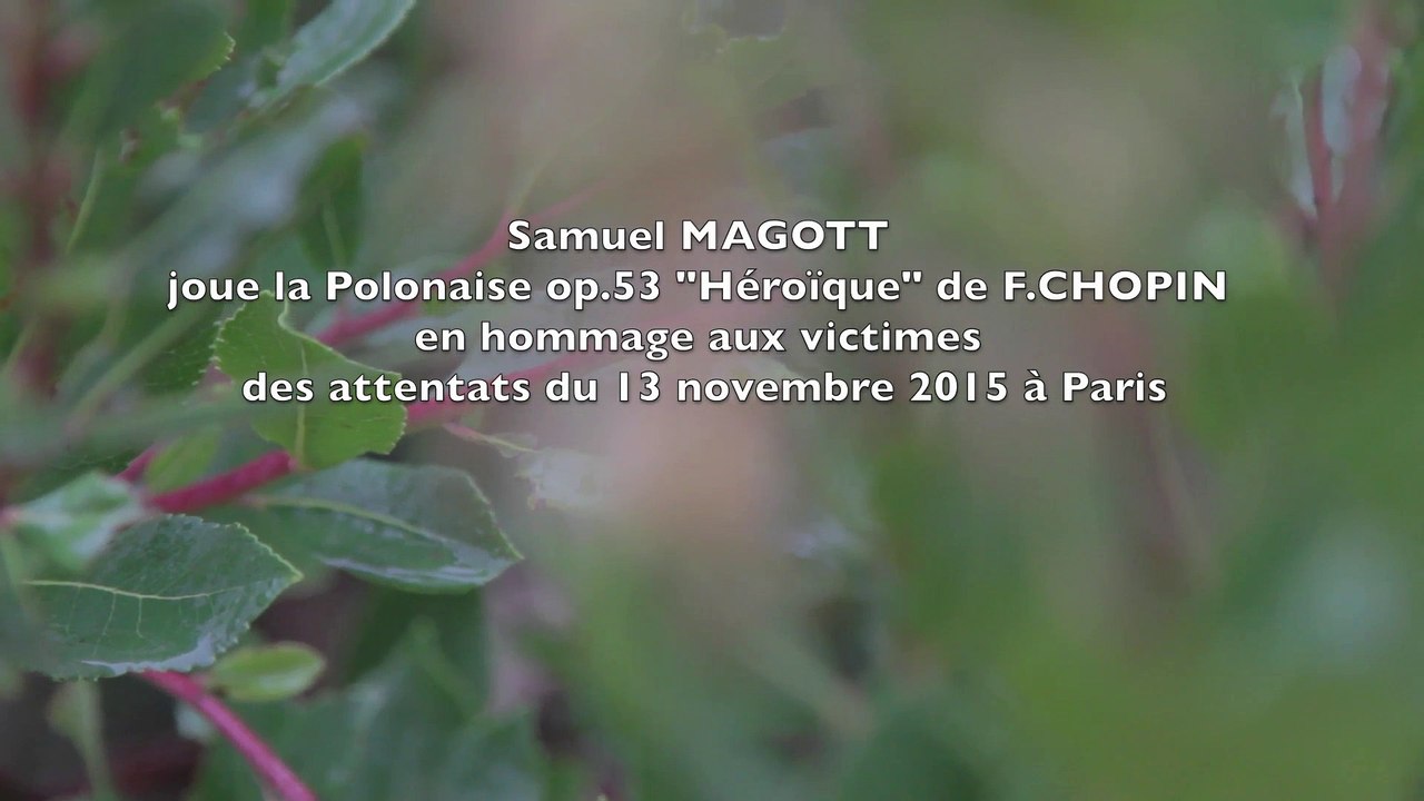 Polonaise Héroïque op.53 de Chopin, soutien pour les victimes des attentats du 13 novembre