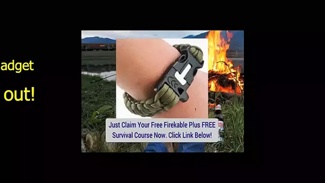 FREE New Survival Gadget Firekable Paracord Bracelet FREE Nifty Little Survival Tool