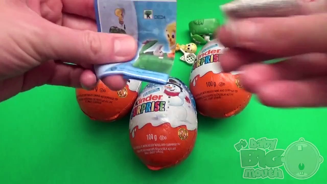 4 HUG Christma Kinde Surpris Egg Opening!  Wit My Littl Pony and Looney Tunes!