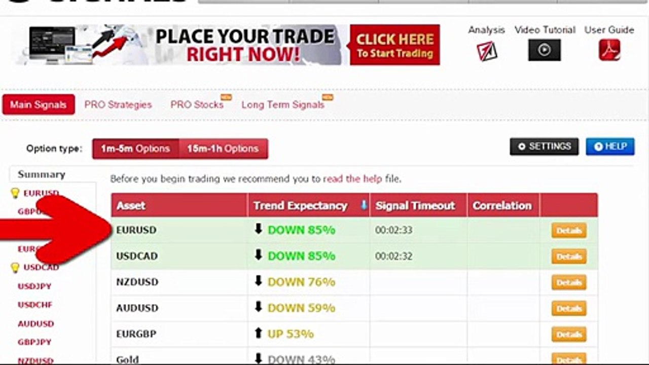 Auto Binary Signals (Main ABS) Video 3 Live Trading - January 12th 2016