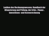 [PDF Download] Lexikon des Rechnungswesens: Handbuch der Bilanzierung und Prüfung der Erlös-