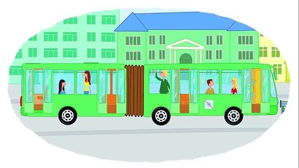 Мультик - Раскраска. Учим Цвета - Городской транспорт - Автобус, Троллейбус, Маршрутка