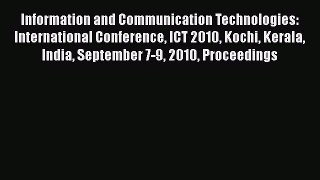 [PDF Download] Information and Communication Technologies: International Conference ICT 2010