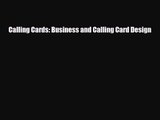 [PDF Download] Calling Cards: Business and Calling Card Design [PDF] Full Ebook