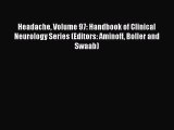 PDF Download Headache Volume 97: Handbook of Clinical Neurology Series (Editors: Aminoff Boller