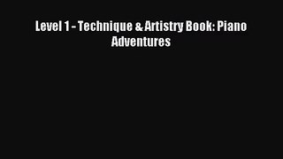 (PDF Download) Level 1 - Technique & Artistry Book: Piano Adventures PDF