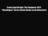 Frank Lloyd Wright: The Complete 1925 Wendingen Series (Dover Books on Architecture) Free Download