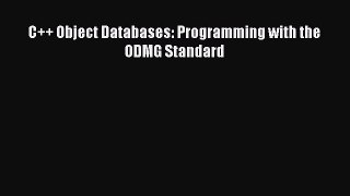 [PDF Download] C++ Object Databases: Programming with the ODMG Standard [PDF] Full Ebook