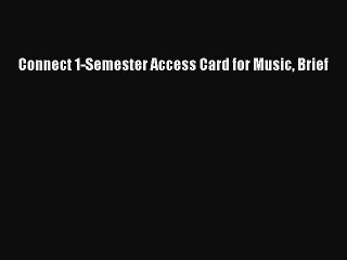 Download the Connect 1-Semester Music Access Card PDF 📘