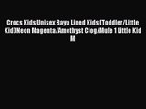 [PDF Download] Crocs Kids Unisex Baya Lined Kids (Toddler/Little Kid) Neon Magenta/Amethyst