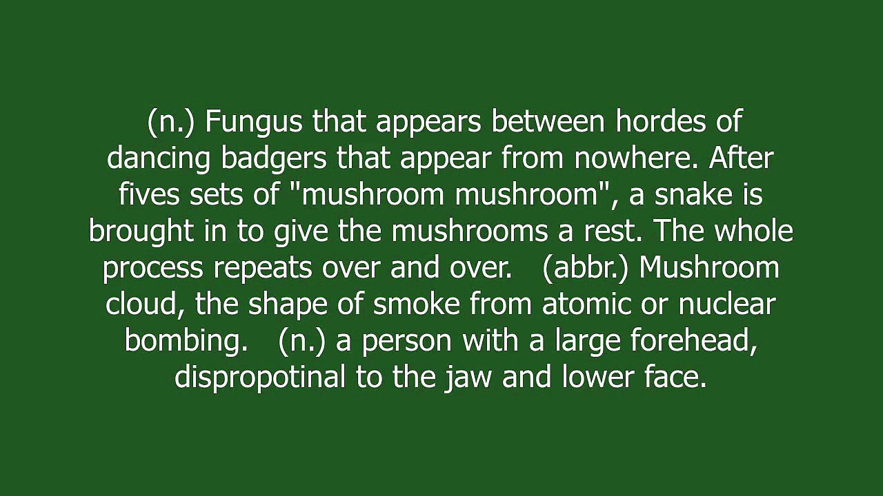 mushroom meaning and pronunciation