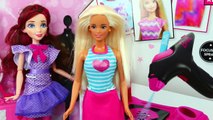BARBIE Airbrush Designer Play Set Clothing Maker   Frozen Elsa, Mc2 Dolls & Disney Descend