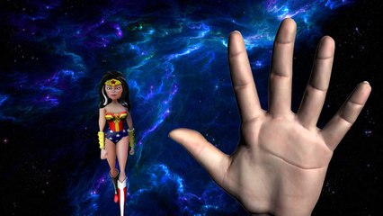 Finger Family Song Nursery Rhyme: Spiderman Batman Superman Wonder Woman & Supergirl