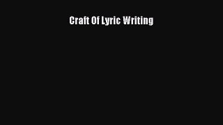 [PDF Download] Craft Of Lyric Writing [PDF] Full Ebook