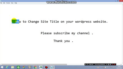 How to Change Site Title on your wordpress website