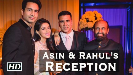 Actress Asin and Rahuls Star Studded Reception Inside Pics