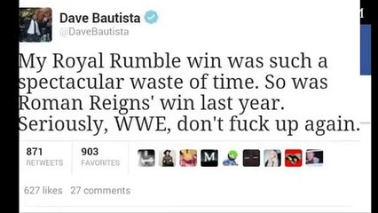 Dave Bautista Tells WWE Not to F*** Up the 2016 Royal Rumble
