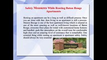 Safety Measures While Renting Baton Rouge Apartments