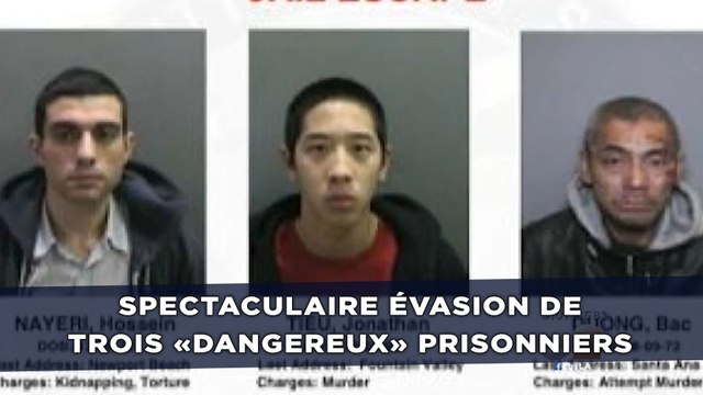Spectaculaire évasion de trois «dangereux» prisonniers à l'aide d'une corde