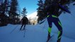 Une descente de ski avec l'équipe de France de biathlon en caméra embarquée