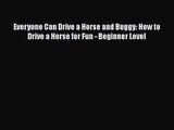 [PDF Download] Everyone Can Drive a Horse and Buggy: How to Drive a Horse for Fun - Beginner