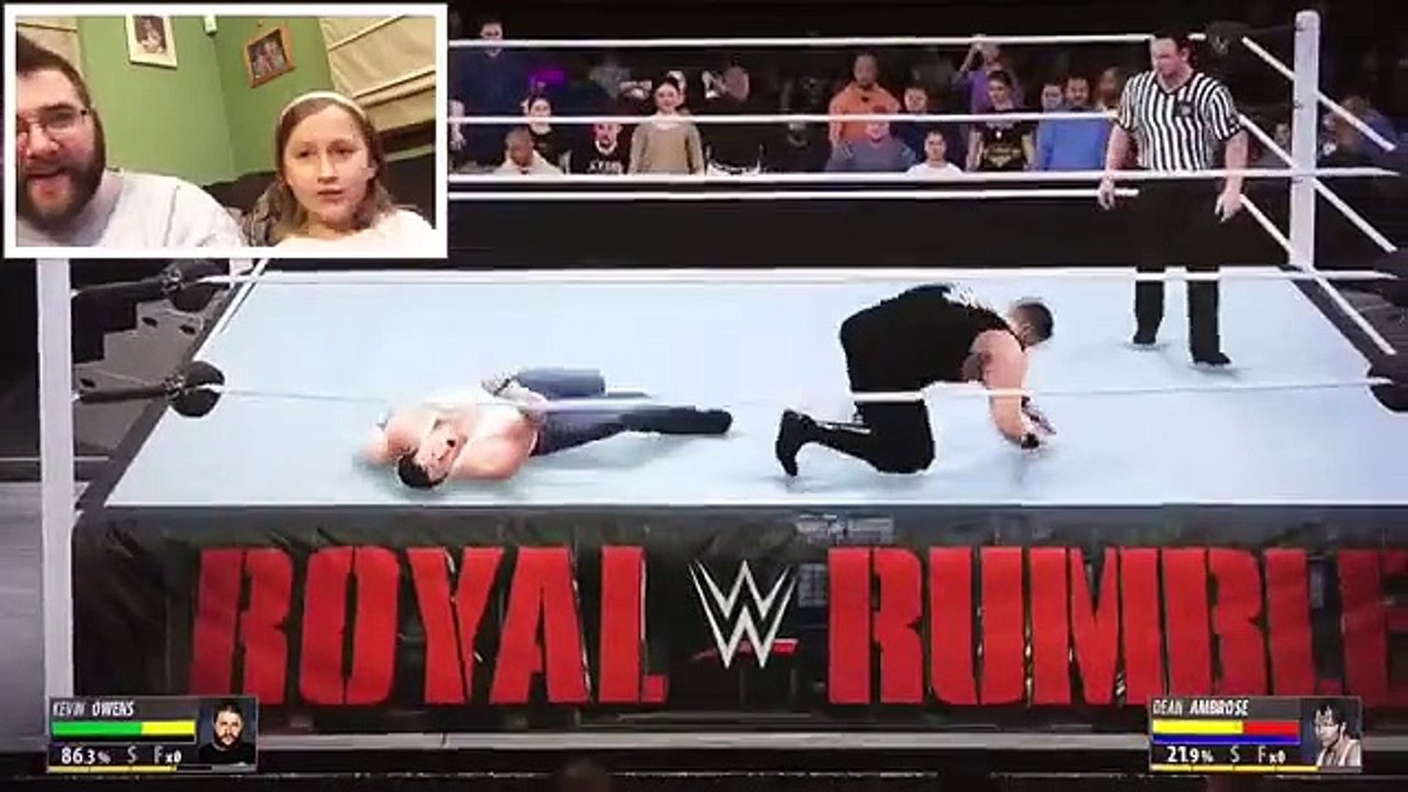 WWE ROYAL RUMBLE 2016 Dean Ambrose vs Kevin Owens IC Championship Match Gameplay