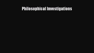 (PDF Download) Philosophical Investigations Download