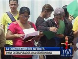 La construcción del Metro de Quito, una oportunidad para los desempleados