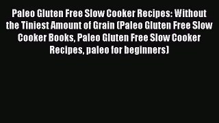 Paleo Gluten Free Slow Cooker Recipes: Without the Tiniest Amount of Grain (Paleo Gluten Free