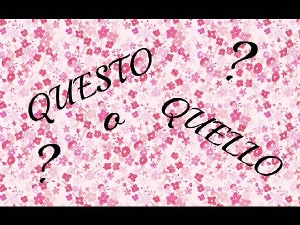 TAG: Questo o Quello?!