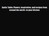 [PDF Download] Exotic Table: Flavors inspiration and recipes from around the world--to your
