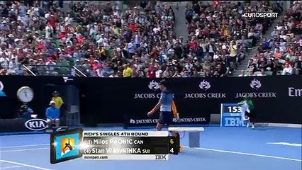 Raonic Wawrinka'nın dönüşüne izin vermedi