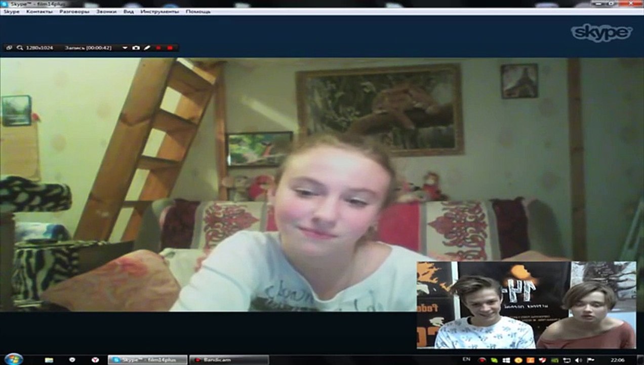 3 й победитель конкурса говорит по скайпу с Ульяной и Глебом