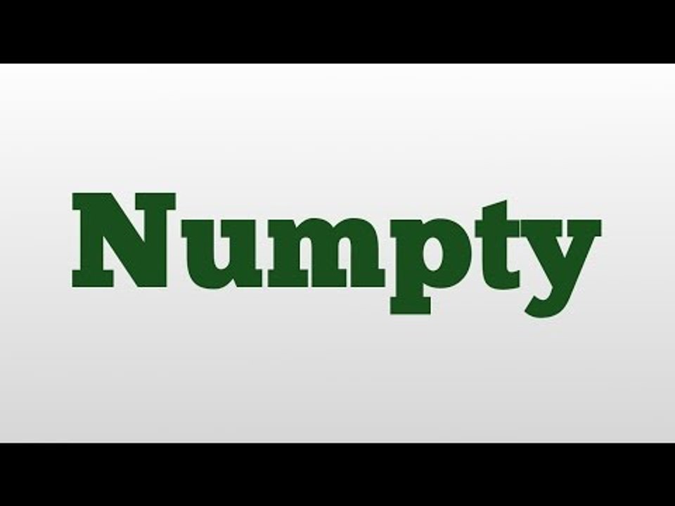 Numpty meaning and pronunciation