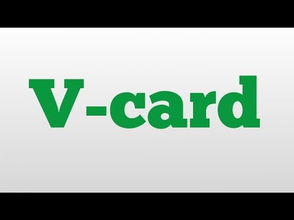 Vcard meaning and pronunciation video Dailymotion