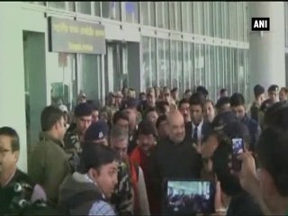 Amit Shah arrives in Kolkata