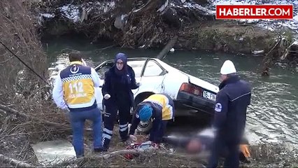 Dereye Yuvarlanan Otomobilin Sürücüsü Öldü