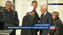 Iranian president Rouhani in Italy to seek business deals