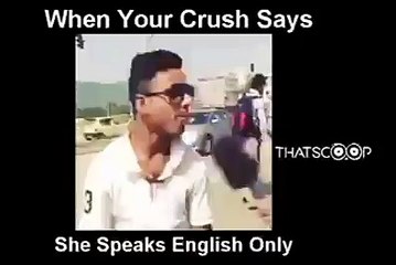 When your crush says she speaks english only very funny