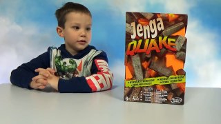 Играем в игру Дженга Квейк строим башню Jenga Quake unboxing and play