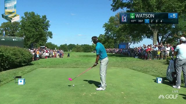 Bubba Watson Blasting Drives at 2015 Barclays PGA Tournament